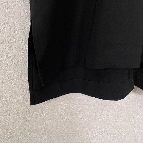 James Perse Black Collared Short Sleeve Little Zip Front Shirt Dress - Picture 6 of 8